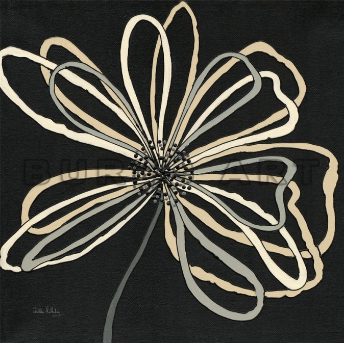 Постер цветок графика текстурная бумага абстракция