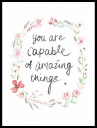 Мотивационный постер "Ты способен на удивительные вещи"