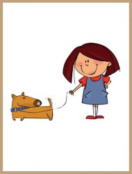 Постер "Девочка с собакой"
