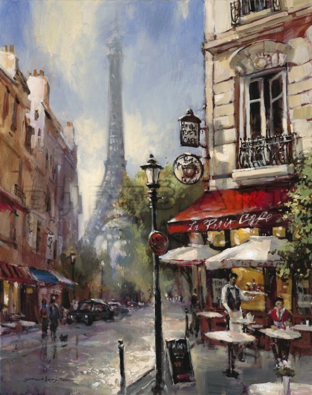 Постер в стиле Прованс: Париж. Кафе