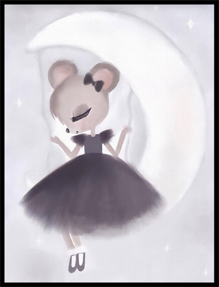 Постер "Мышка с бантиком"