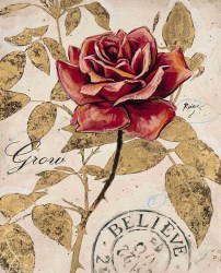 Постер с красной розой
