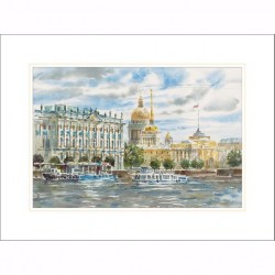 Постер "Санкт - Петербург" в стиле Акварель 