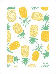 Постер ананасы графика матовая бумага